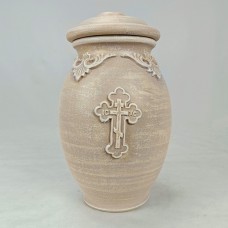 Урна для праха керамика гончарная "Вета" капучино